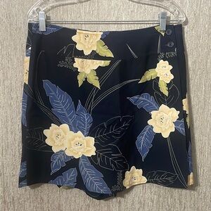 Floral shorts with skirt front